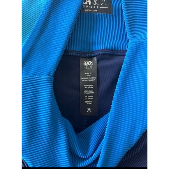 Beach Riot Sport Ribbed Leggings – Navy/Blue Colorblock – Size Medium NWOT - Picture 5 of 7